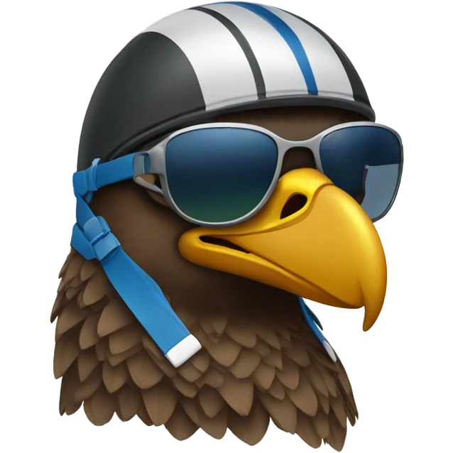 Eagle with football helmet and sunglasses  emoji