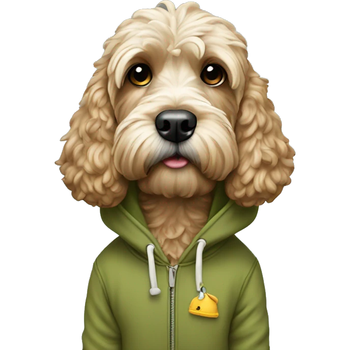 cockapoo wearing a hoodie  emoji