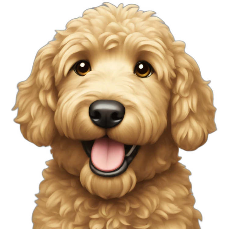 Golden doodle thumbs up emoji