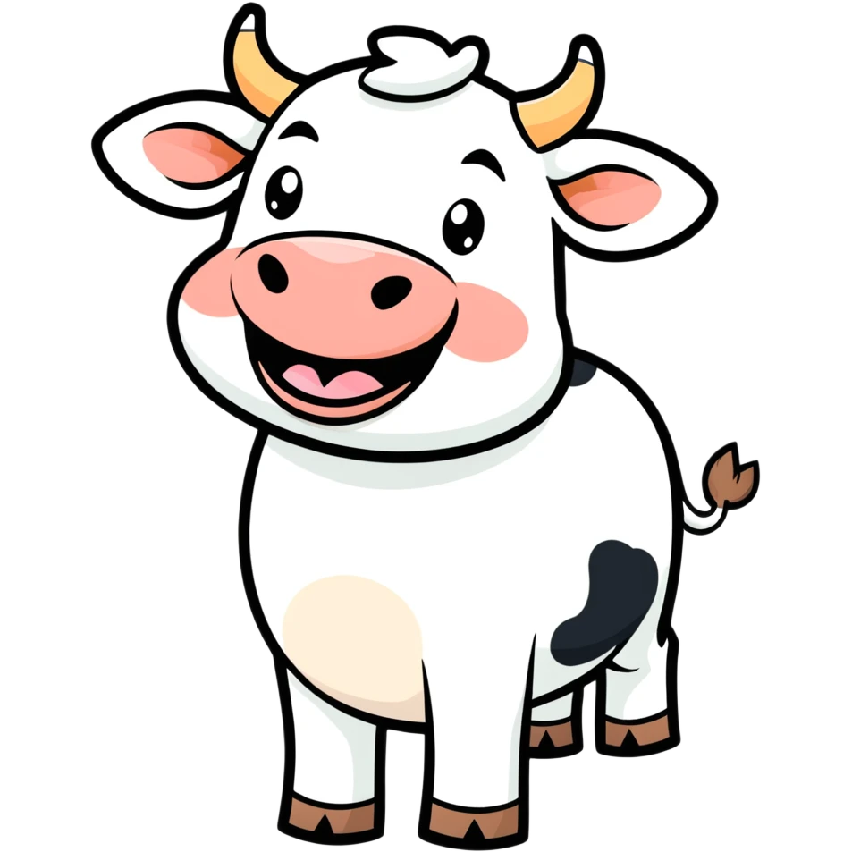 A laughing cow emoji