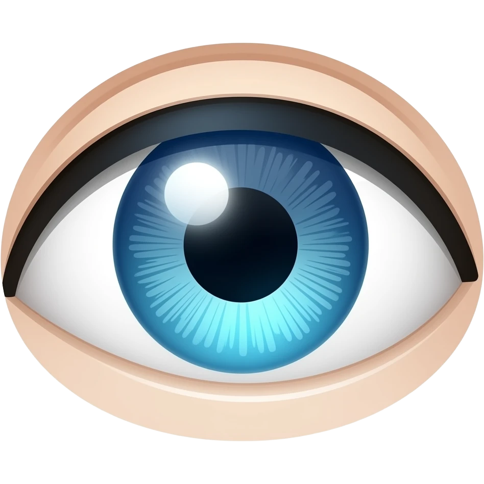 Blue anime eye emoji