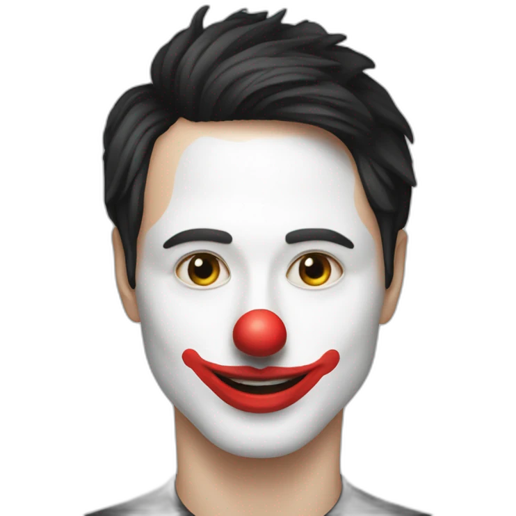 Pavel Durov in a clown mask emoji