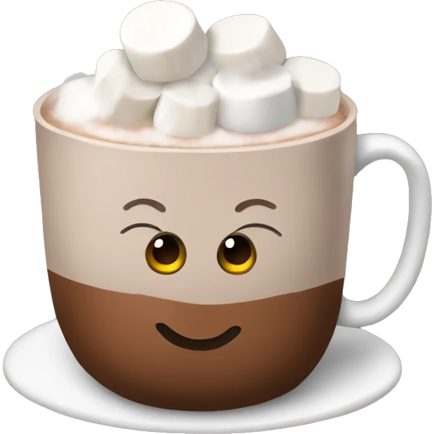 Hot cocoa with marshmallows emoji
