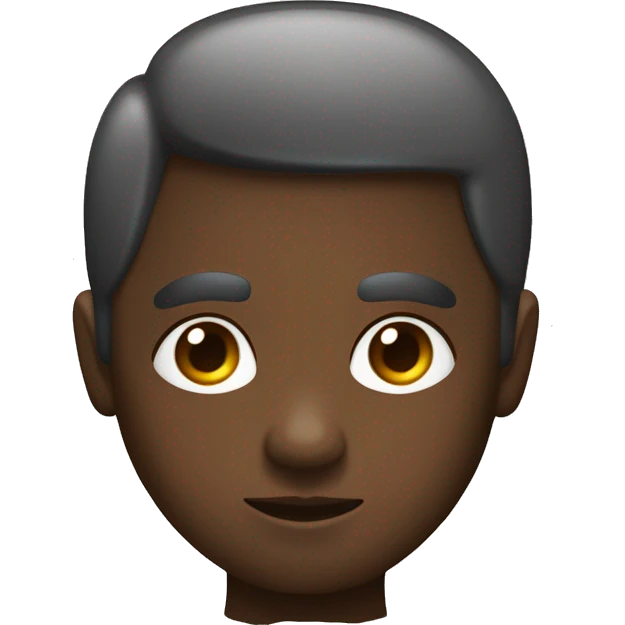 Pelo negro  liso y largo cuerpo gordo ojos marrones y piel blanca  emoji