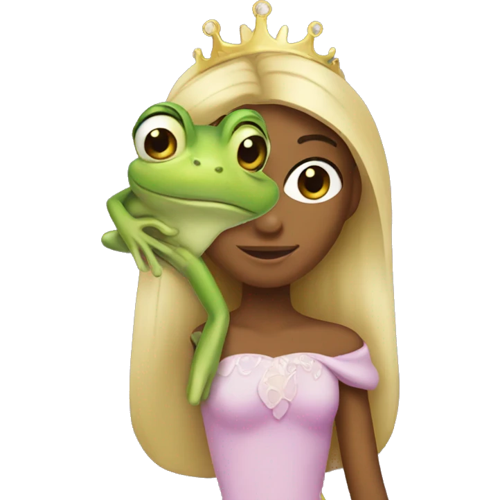 Princess and frog  emoji
