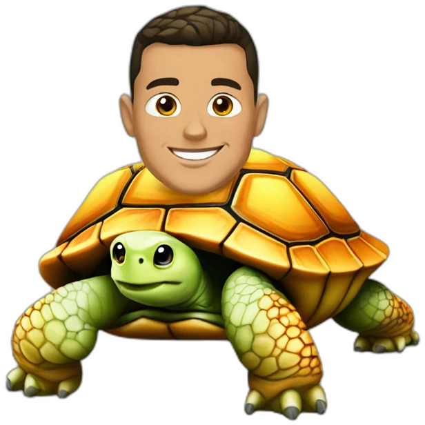 Ronaldo sur tortue emoji