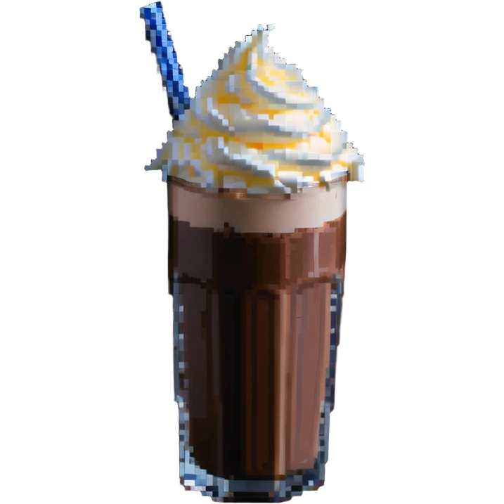 chocolate milkshake with whipped cream emoji