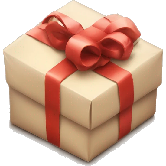 christmas present with cute packaging emoji