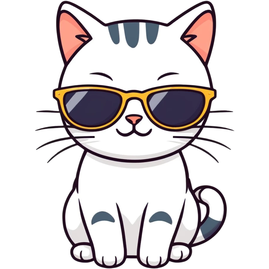 Cat with sunglasses emoji