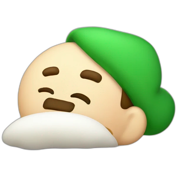 Sleeping luigi emoji