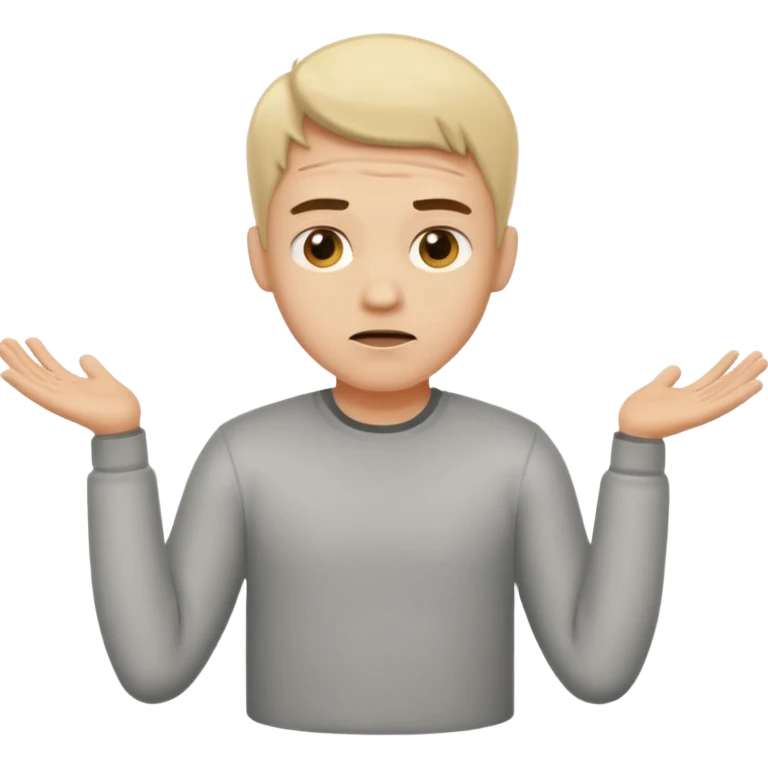 Light man shrugging emoji