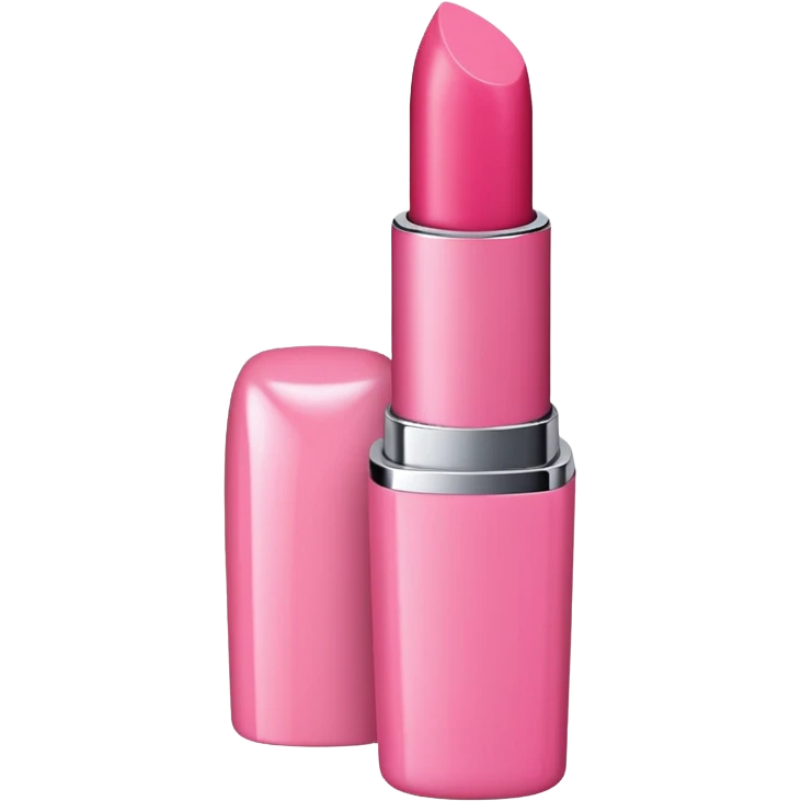 pink version of 💋, with no detail on the mouth, just the outline of the lipstick with the little grooves like the original emoji