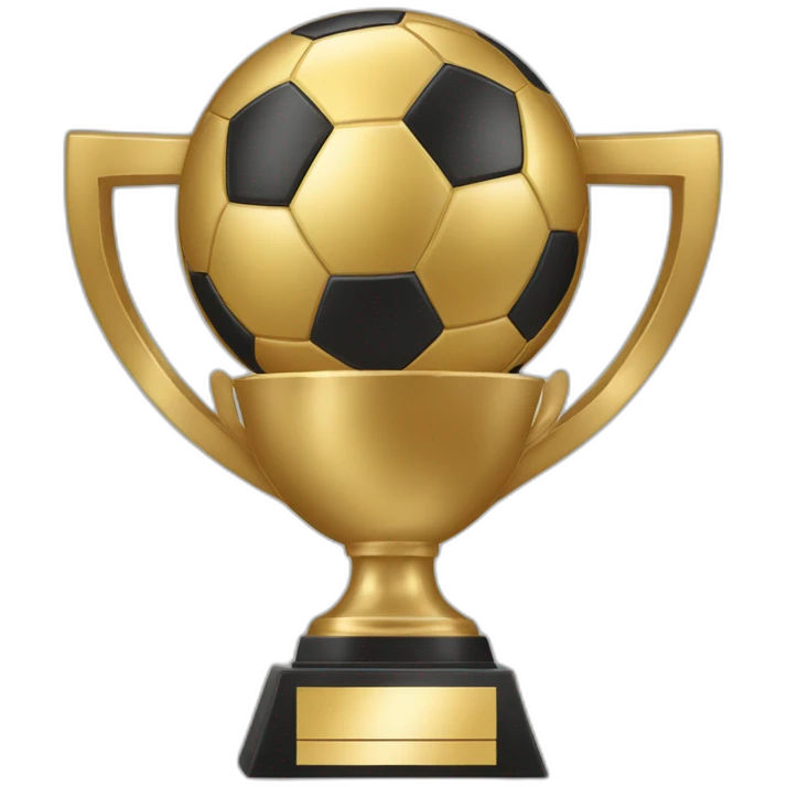 Joueur de foot soulevant un trophée emoji