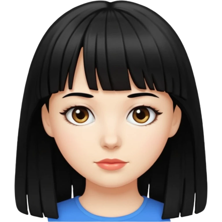 white girl bangs black  emoji