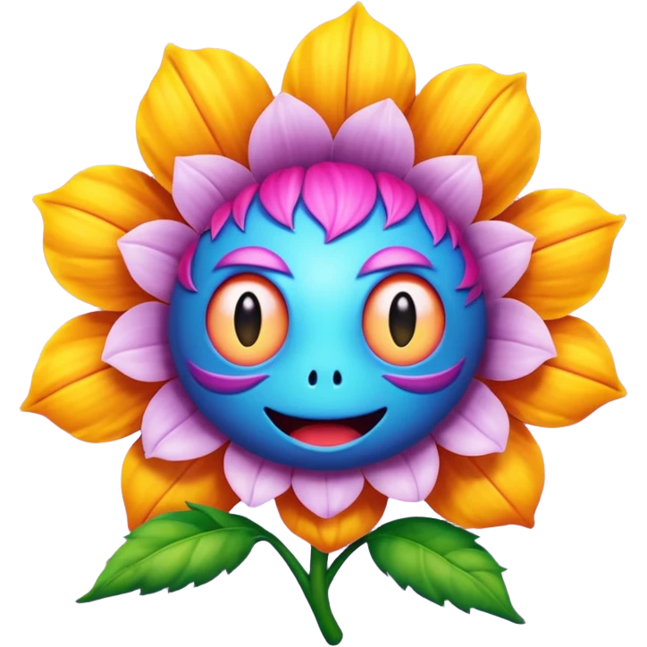 Çiçek canavarı emoji