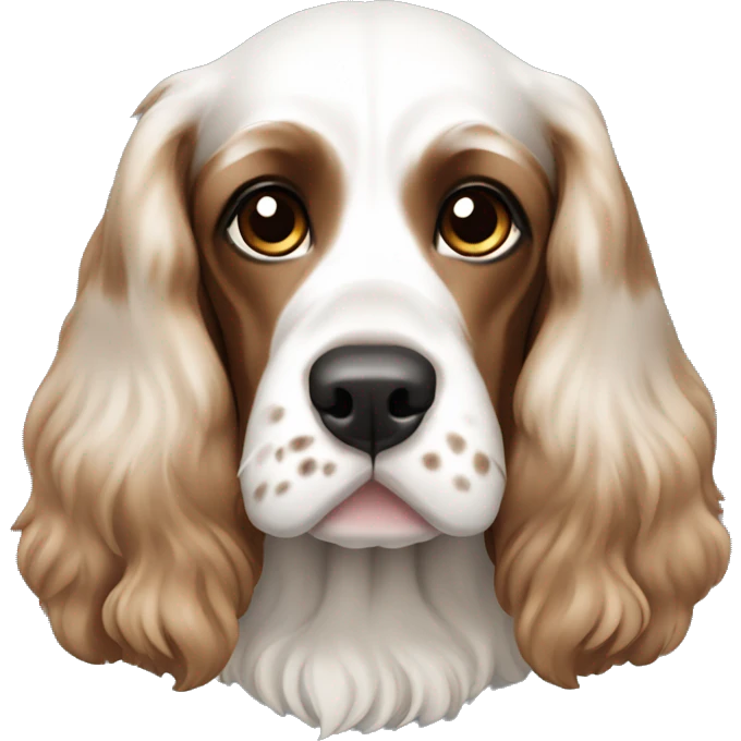 White brown English cocker spaniel emoji