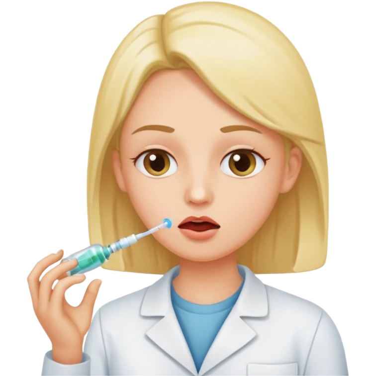 Injecting peptides into stomach drooling face  emoji