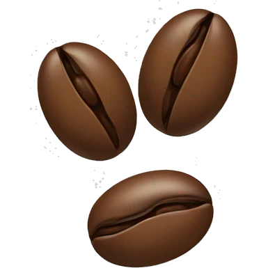 4 floating coffee beans, without any mug emoji