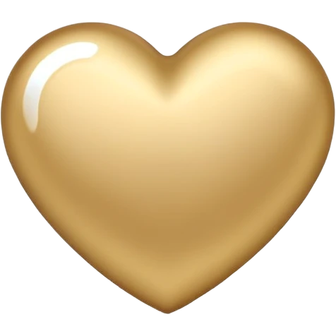 White and beige gold heart emoji