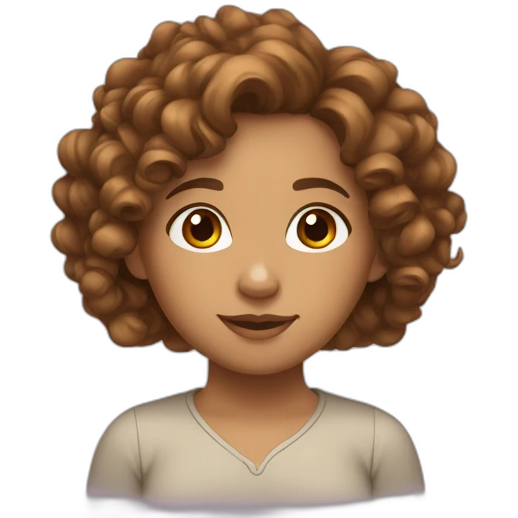 girl-tan-brown-hair-curly emoji