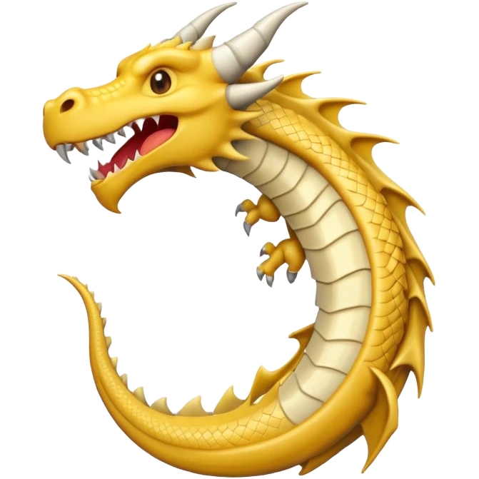 iOS style emoji, minimal dragon fang, dark fantasy object emoji