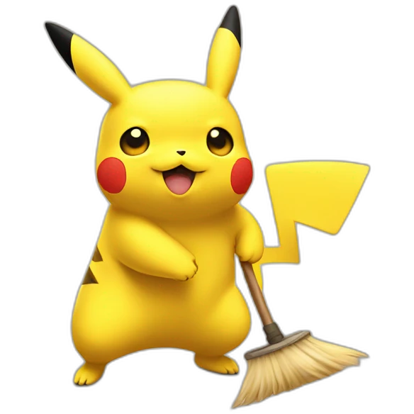 pikachu sweeping emoji
