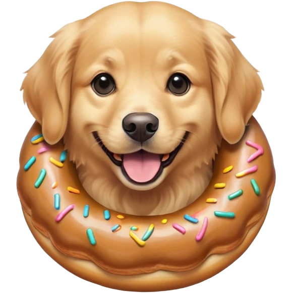 dog with a donut emoji
