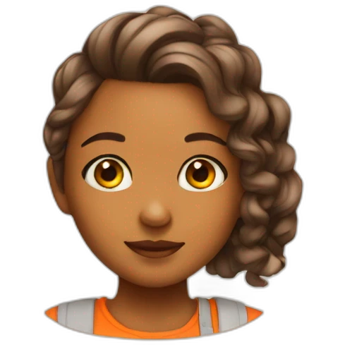 cute girl orange emoji