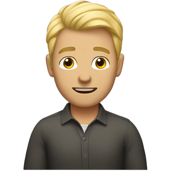 Burbing blonde man emoji