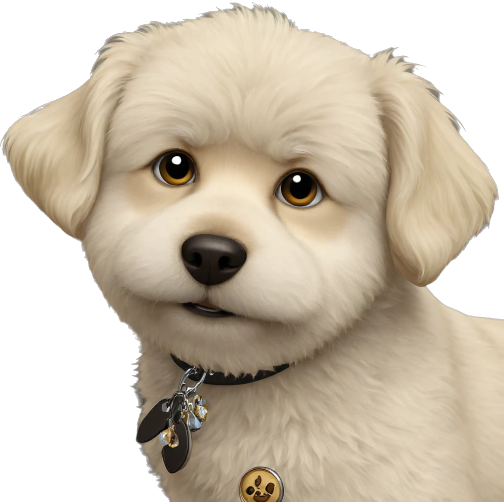 dog brooch jewelry display emoji