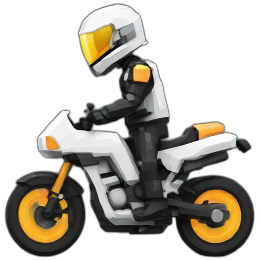 Futuristic moto 8bits in profile emoji