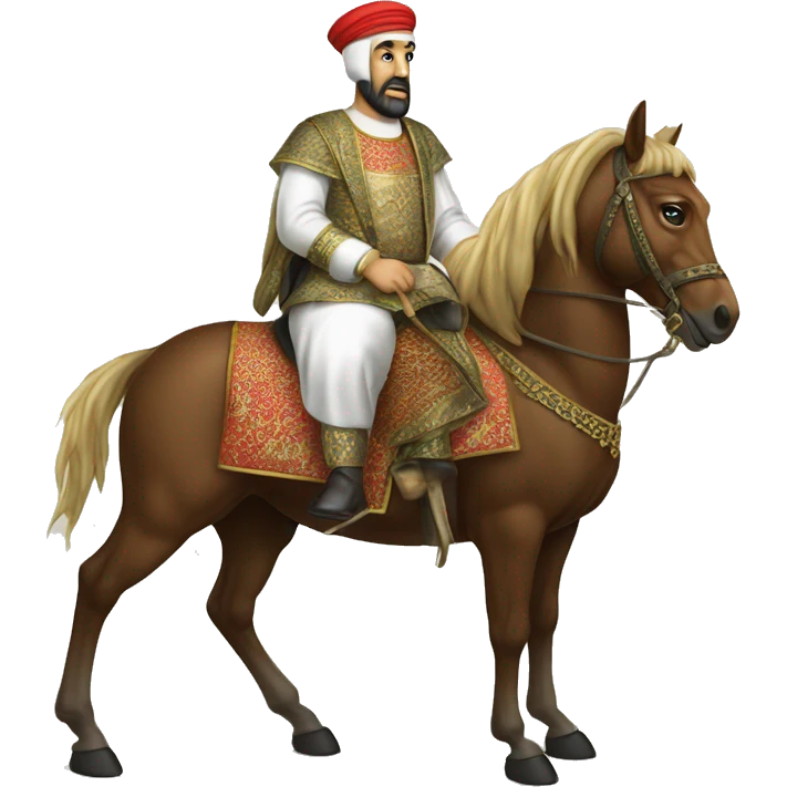Sultan Süleyman on horseback emoji