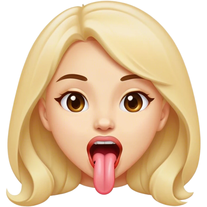 a girl sticking out the tongue happily  emoji