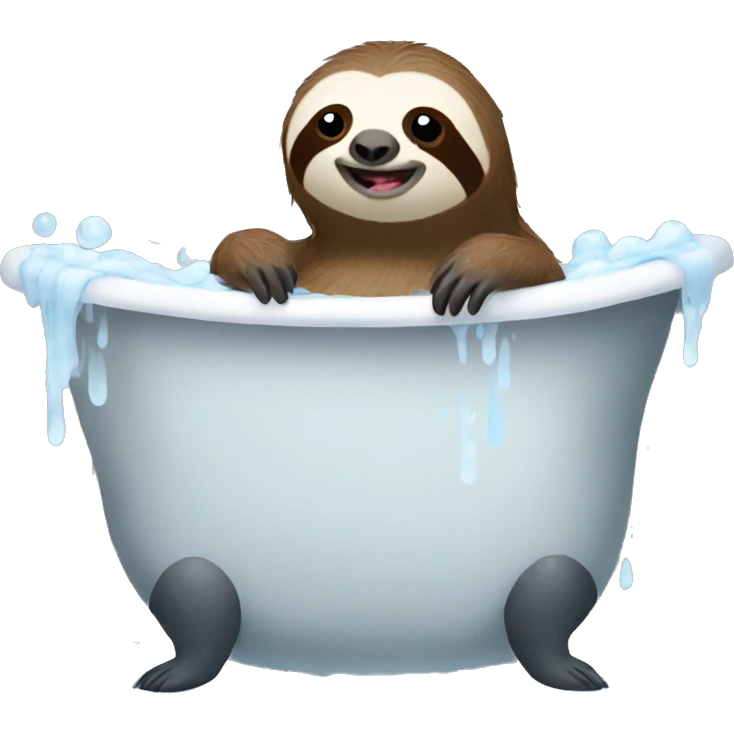 sloth taking a bath emoji