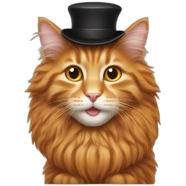 Fluffy ginger Jewish rabbi cat emoji
