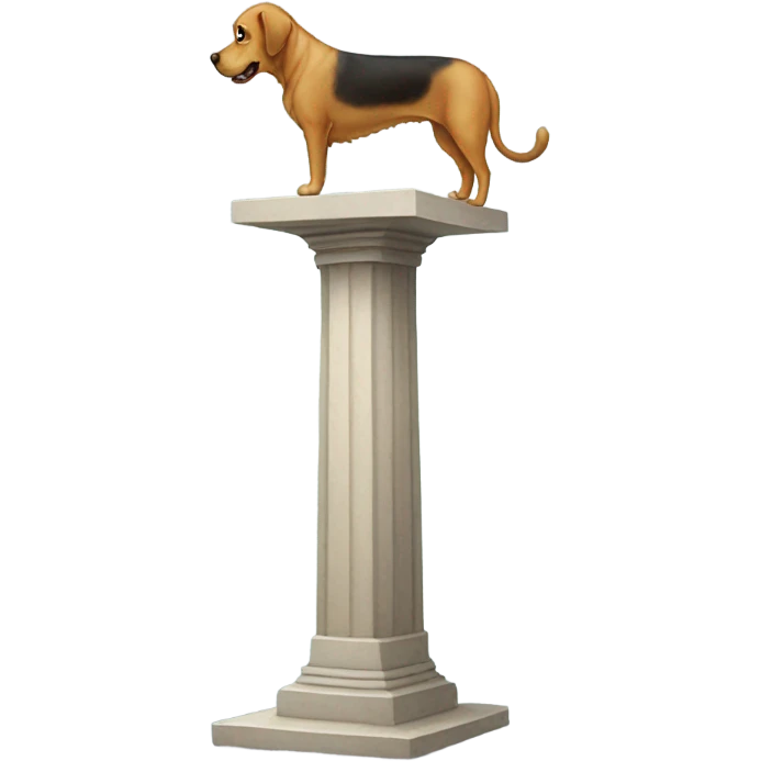 cat on 100 foot tall dog emoji