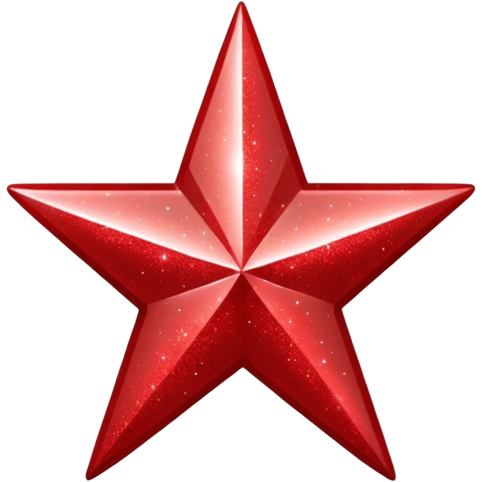 red glitter star  emoji