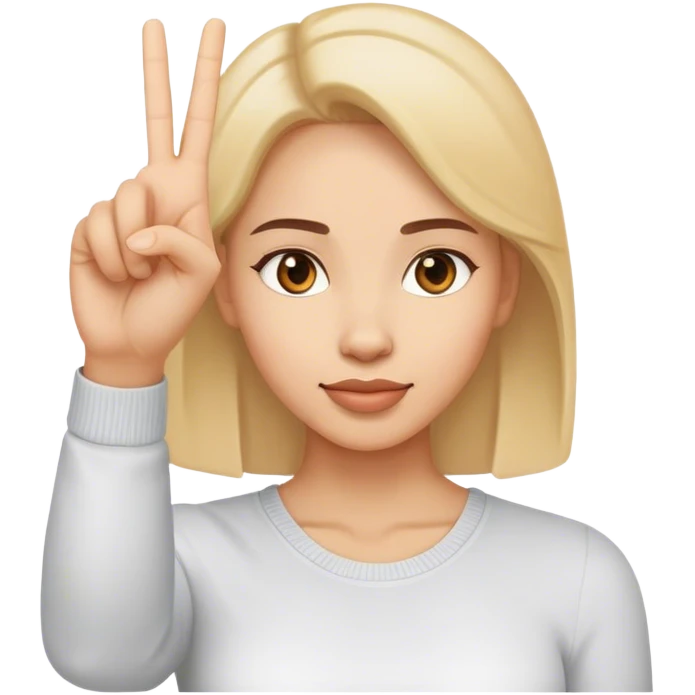 Une femme qui fait l'123 emoji
