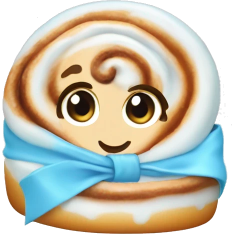 baby blue cinnamon roll  emoji