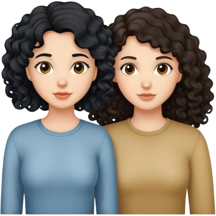 Brunette and black hair bestie they all whitr the black hair is curly and the brunette is wavy  emoji