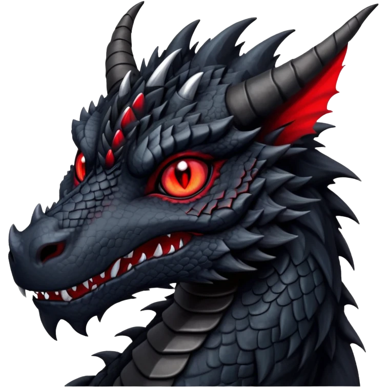 Gothic Badass Edgy Dark Mysterious Mystical Dragon-Beast-Fursona emoji