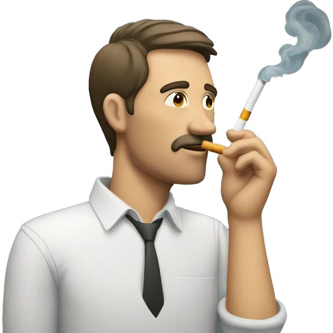 un homme qui fume une cigarette  emoji