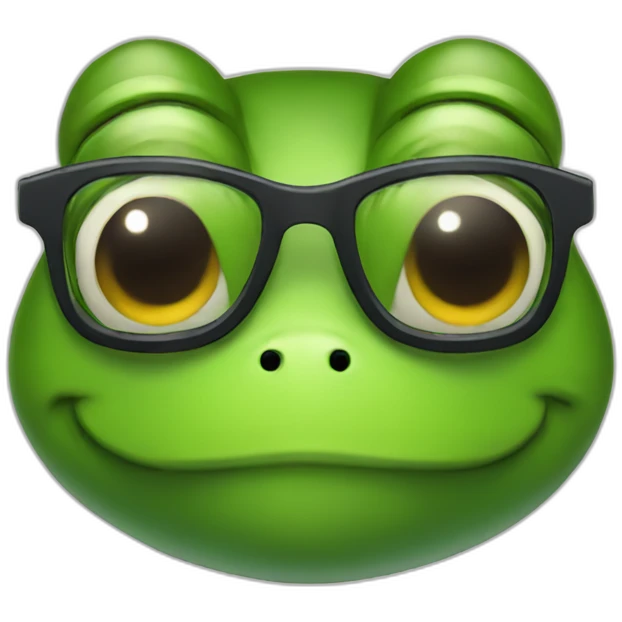 frog nerd emoji