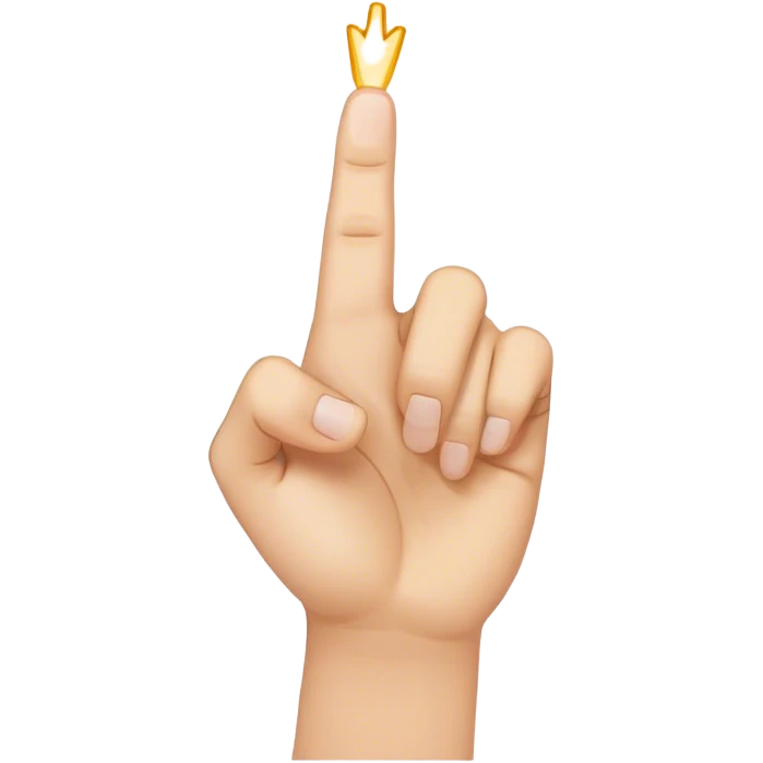 Hand where the middle finger is tilted and the others raised emoji
