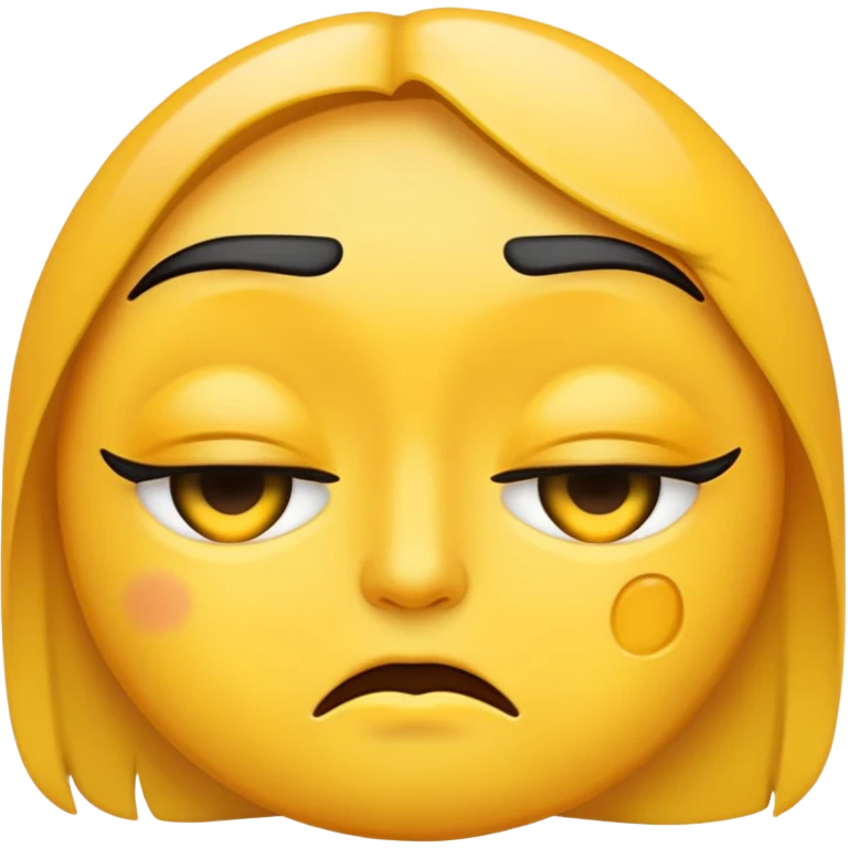 Tired emoji with eyeliner  emoji