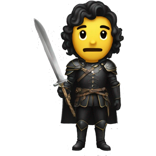 Chevalier noir emoji