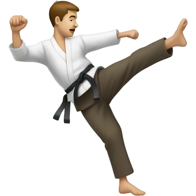 Kicking self defense emoji
