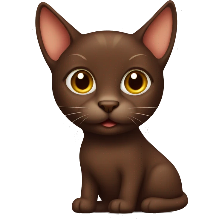 chocolate brown cat emoji