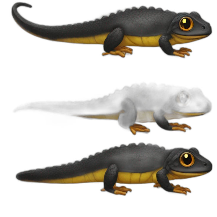 Salamandra negra dibujo emoji