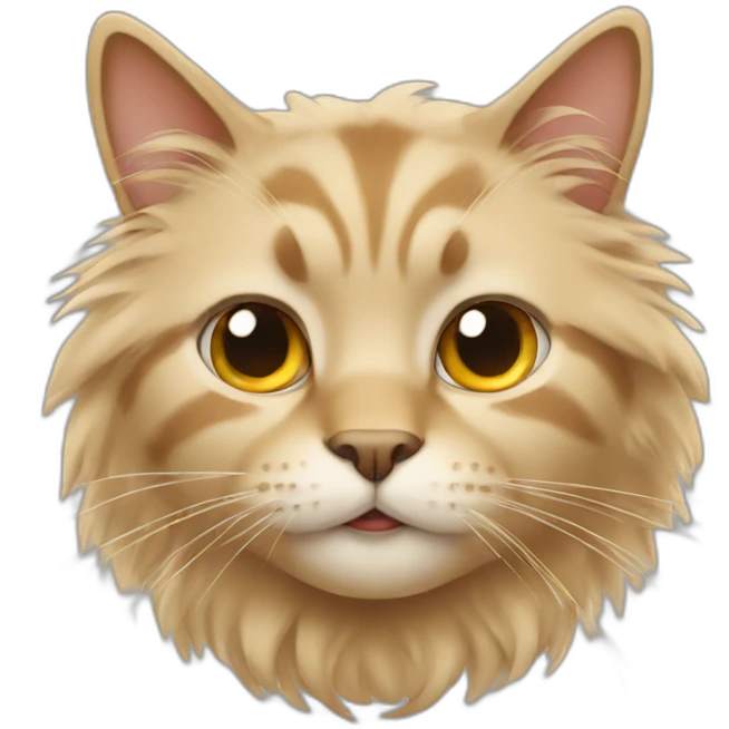 Cat with hair emoji